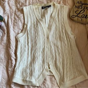 Vintage Button Down Yellow/Beige Gilet